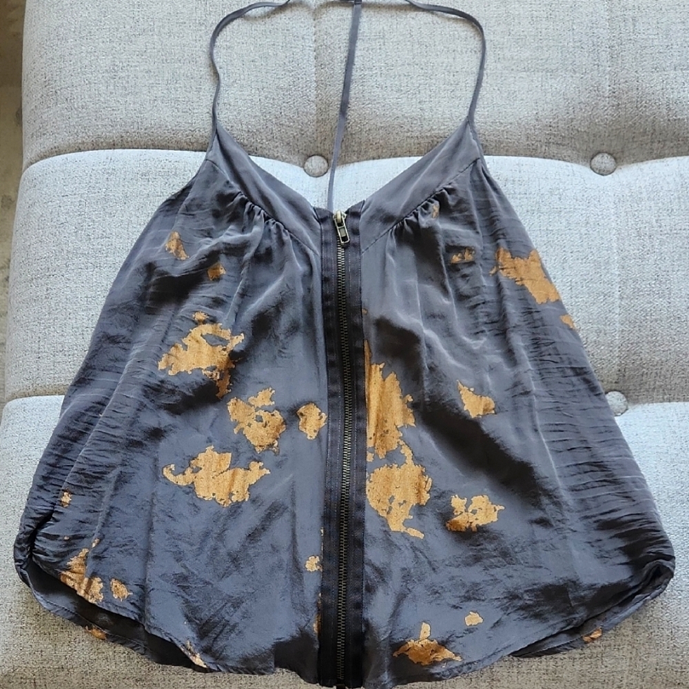 Silence + Noise Charcoal and Gold Camisole